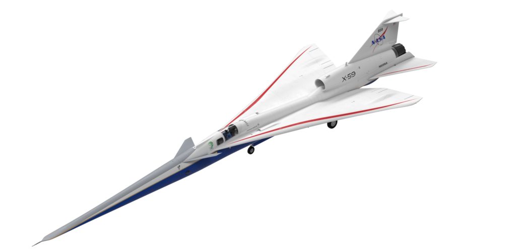 NASA’s X-59 Goes from Green to Red, White, and Blue