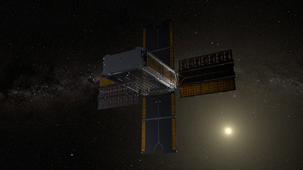 The BioSentinel spacecraft enters a heliocentric orbit. BioSentinel will detect and measure the impact of space radiation on living organisms over long durations beyond low-Earth orbit (LEO).